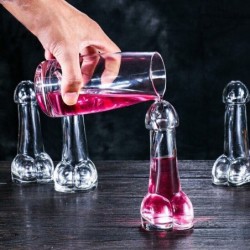 Glaskaraffe - für Wein / Cocktail / Wasser - Penisform