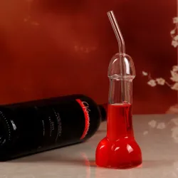 Glasskaraffel - for vin / cocktail / vann - penisform