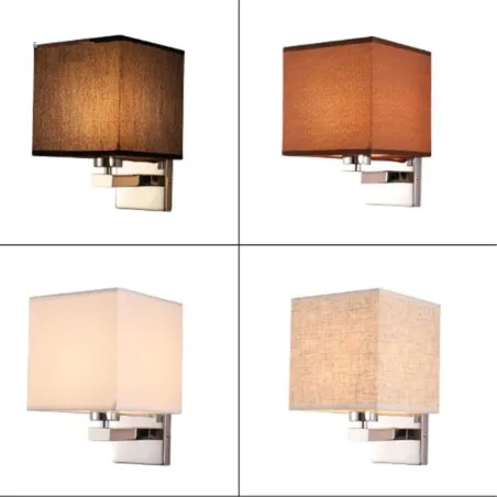 Aplique LED - candeeiro têxtil moderno - E27 - 5W