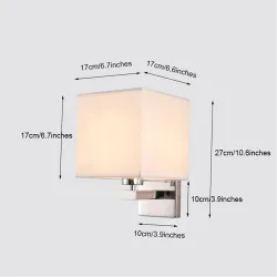 Aplique LED - candeeiro têxtil moderno - E27 - 5W