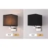 LED vegglampe - moderne tekstillampe - E27 - 5W
