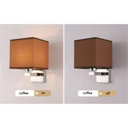 Aplique LED - candeeiro têxtil moderno - E27 - 5W
