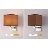 LED vegglampe - moderne tekstillampe - E27 - 5W