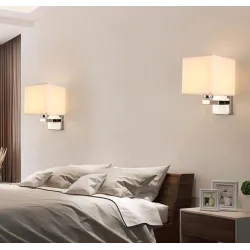 LED væglampe - moderne tekstillampe - E27 - 5W