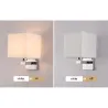 Applique murale LED - lampe textile moderne - E27 - 5W
