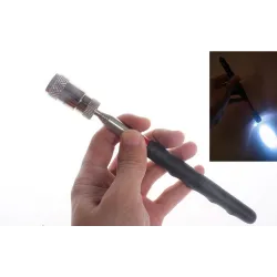 Telescopic mini magnetic pick up tool - with LEDHand tools