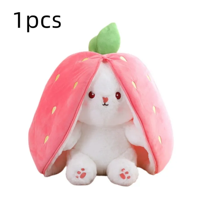 Plush white rabbit - pillow with zipper - toyCuddly toys