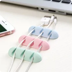 Organisateur de câble en silicone - 3 rangées - 2 pièces