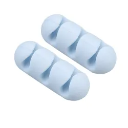 Organisateur de câble en silicone - 3 rangées - 2 pièces