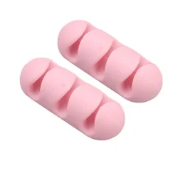 Organizzatore di cavi in silicone - 3 file - 2 pezzi