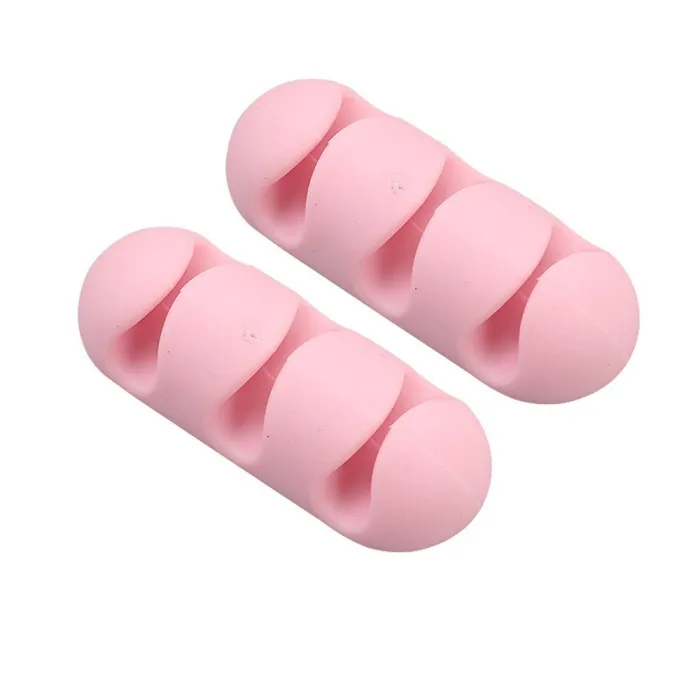 Organizzatore di cavi in silicone - 3 file - 2 pezzi