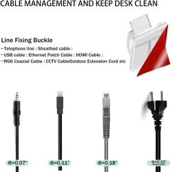 Plastic cable organizer - clip - hook - with adhesive - 10 piecesAdhesives & Tapes