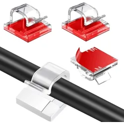 Plastic cable organizer - clip - hook - with adhesive - 10 piecesAdhesives & Tapes