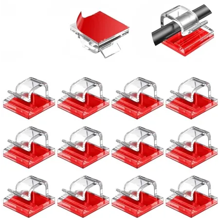 Plastic cable organizer - clip - hook - with adhesive - 10 piecesAdhesives & Tapes