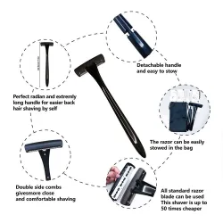 Barberkniv - langt skaft - med blader