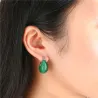 Måneformede øreringe - opal - 925 sterling sølv