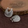 Måneformede øreringe - opal - 925 sterling sølv