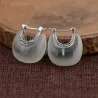 Måneformede øreringe - opal - 925 sterling sølv
