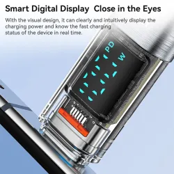 USB C naar type C kabel - snel opladen - datatransmissie - met LCD display - 60W / 100WKabels