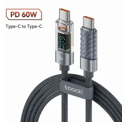 USB C til type C kabel - hurtig opladning - dataoverførsel - med LCD display - 60W / 100W