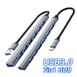 Type-C / USB A - USB 3.0 HUB - OTG - 4/7-portti - jakaja - sovitin