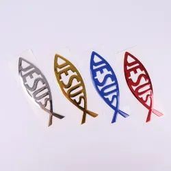 Jezus / vissymbool - autostickerStickers