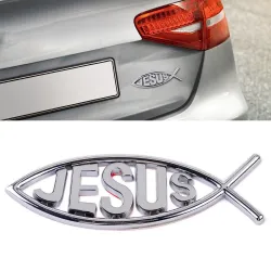 Jezus / vissymbool - autostickerStickers