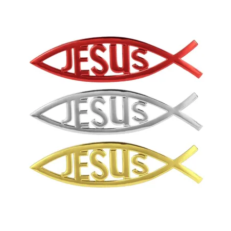Jezus / vissymbool - autostickerStickers