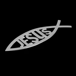 Jezus / vissymbool - autostickerStickers