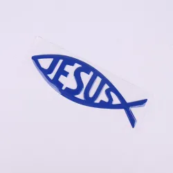Symbole Jésus / poisson - autocollant pour voiture