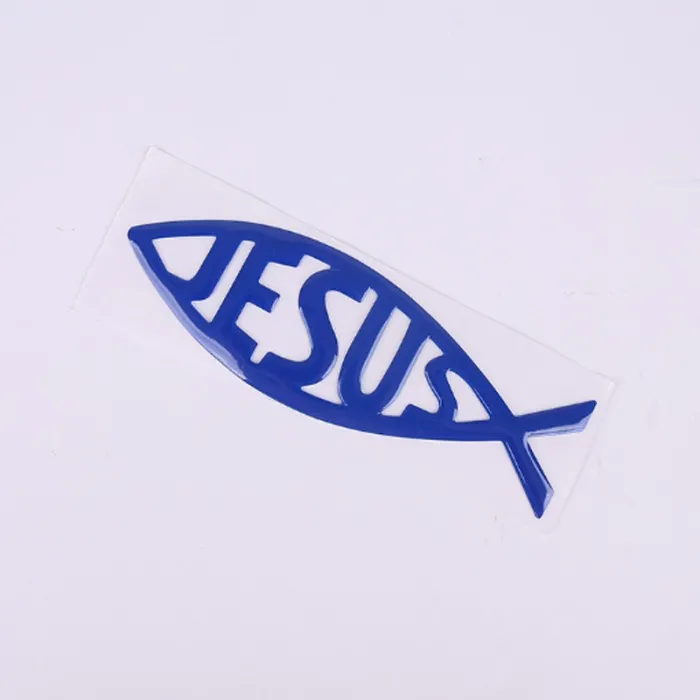 Symbole Jésus / poisson - autocollant pour voiture