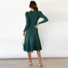 VestidosVestido de punto elegante - manga larga - cinturón