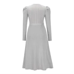 VestidosVestido de punto elegante - manga larga - cinturón