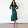 VestidosVestido de punto elegante - manga larga - cinturón