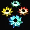 Solcelledrevet blomst - lotusform - LED - fontene / dam flytende dekorasjon