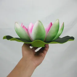 Fiore ad energia solare - forma di loto - LED - decorazione galleggiante fontana / stagno