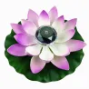 Solcelledrevet blomst - lotus form - LED - springvand / dam flydende dekoration