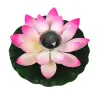 Flor movida a energia solar - forma de lótus - LED - fonte / lagoa decoração flutuante