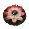 Solcelledrevet blomst - lotusform - LED - fontene / dam flytende dekorasjon