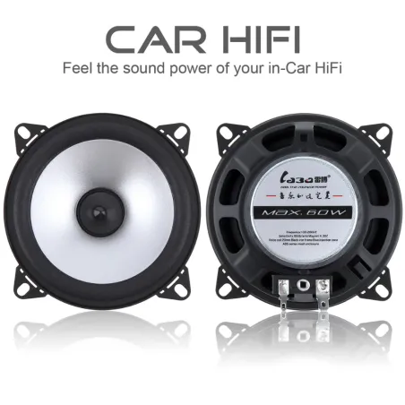 Hifi bil koaksial høyttaler - 2-veis - 4 tommer - 60W - 2 stk