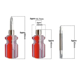 Tournevis double fonction - tête interchangeable - embout plat / croisé
