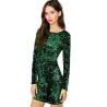 Mini abito verde con paillettes