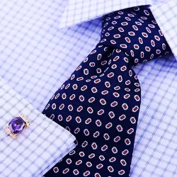 Gouden manchetknopen - met paars kristalManchetknopen