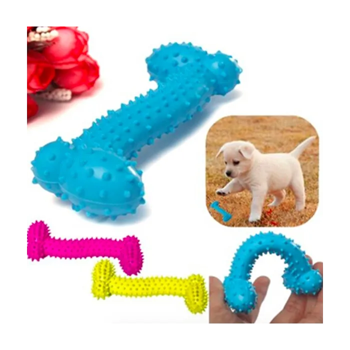 Gummiknogle - legetøj - til hund/hvalp