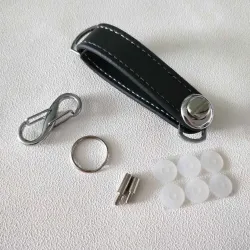 EDC ficknyckelförpackning - läderficka - nyckelring