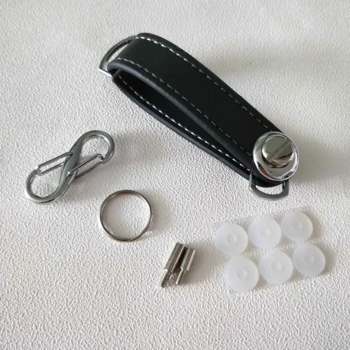 EDC taskuavainkotelo - nahkapussi - avaimenperä