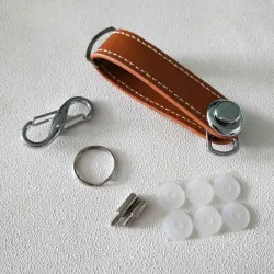 EDC taskuavainkotelo - nahkapussi - avaimenperä