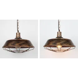 Luminária de teto vintage - com abajur de metal - 110 - 220V - E27