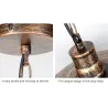 Vintage taklampe - med metallskjerm - 110 - 220V - E27
