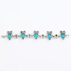Set di gioielli vintage con gufi - orecchini/collana/bracciale